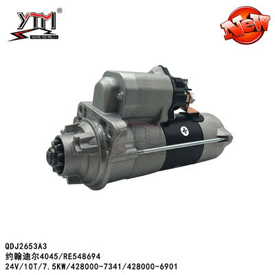QDJ2653A3 Starter 24V 10T 7,5 kW für John Deere 4045 4280007341 4280006901