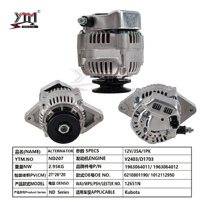 12V 35A 1PK DENSO Typ Schwerlastalternator für Kubota V2403 D1703 Motor OE 1963064011 0210801190 1012112950