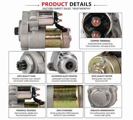 Startmotor QDJ1431D8 12V 1.4KW 9T 11840077020 S114851 S114851A Für Yanmar Motor EV80V KDE12EA3 Hitachi Ersatzstarter